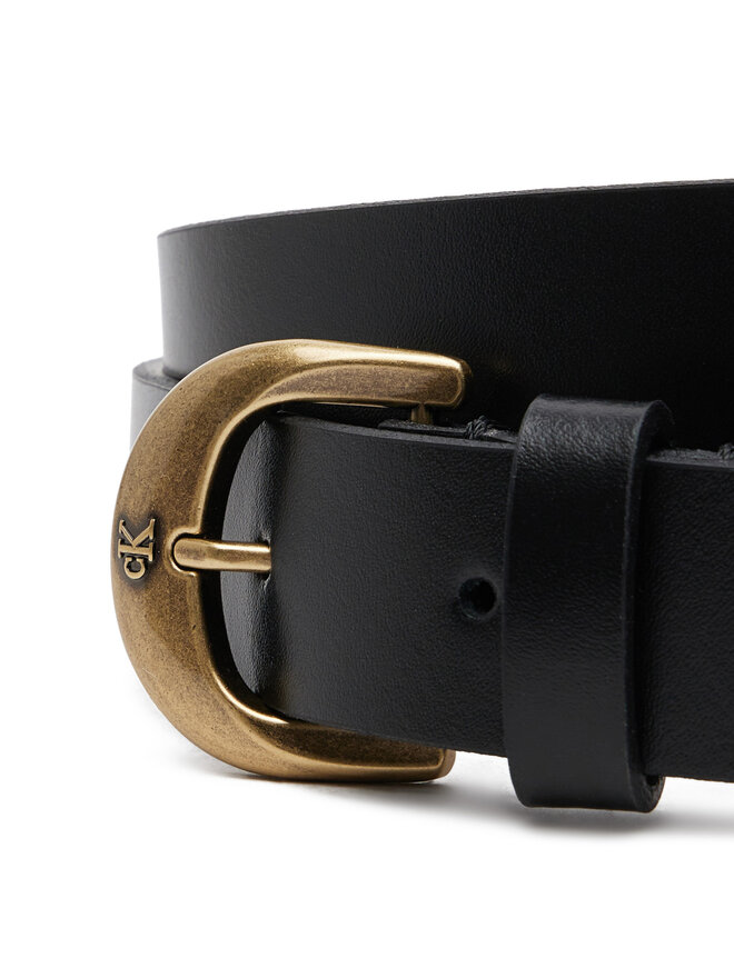 Calvin Klein Jeans Pasek Damski Calvin Klein Jeans Casual Center Pin Buckle 25MM LV04K7009G Czarny
