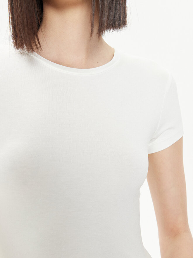 Gina Tricot Gina Tricot Marškinėliai 21287 Balta Slim Fit