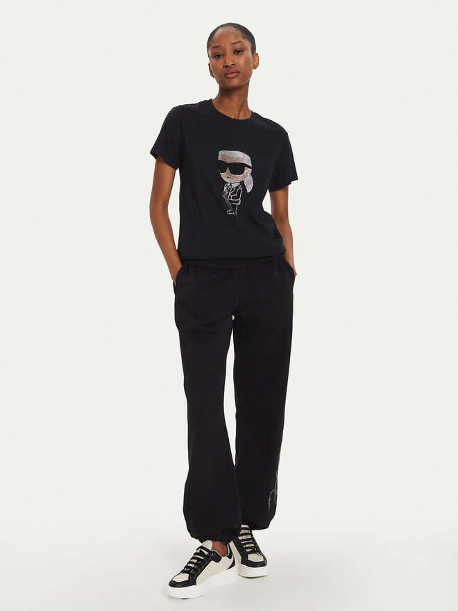 KARL LAGERFELD KARL LAGERFELD Camiseta Ikonik 2.0 230W1770 Negro Regular Fit