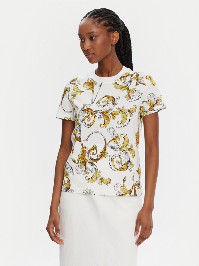 Versace Jeans Couture Versace Jeans Couture Camiseta 78HAH613 Blanco Regular Fit