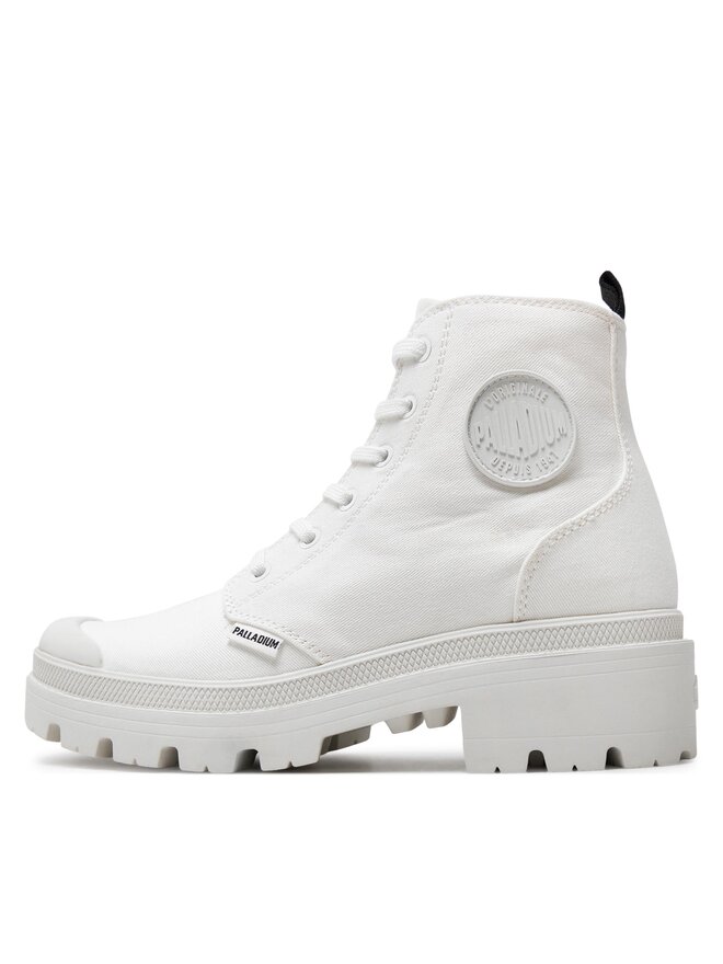 Palladium Schnürstiefeletten Palladium Pallabase Twill 96907-141-M Weiß