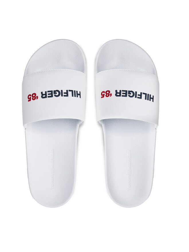 Tommy Hilfiger Pantoletten Tommy Hilfiger Hilfiger 85 Pool Slide FM0FM05021 Weiß