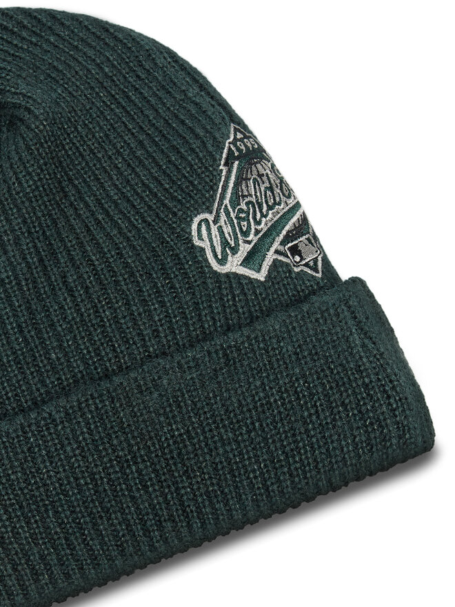 New Era Čiapka New Era Atlanta Braves World Series Patch Cuff Knit Beanie 60580730 Zelená