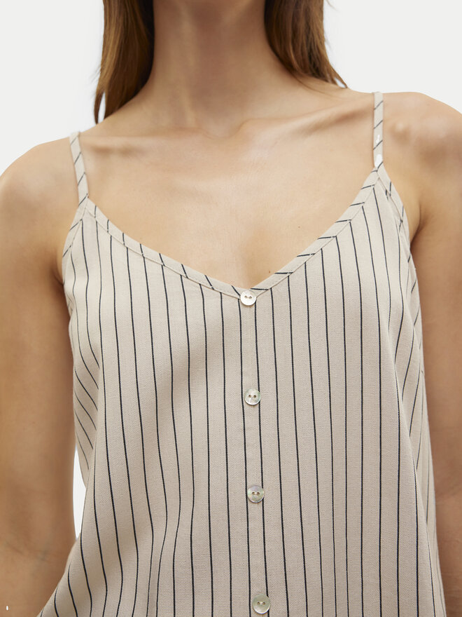 Vero Moda Vero Moda Marškinėliai Mymilo 10303690 Smėlio Regular Fit