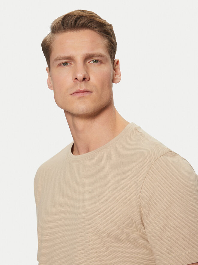 BOSS BOSS Camiseta Tiburt 240 50452680 Beis Regular Fit