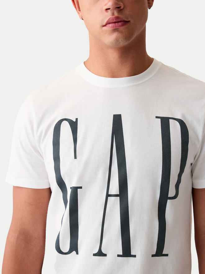 Gap Gap Marškinėliai 866774-01 Balta Regular Fit