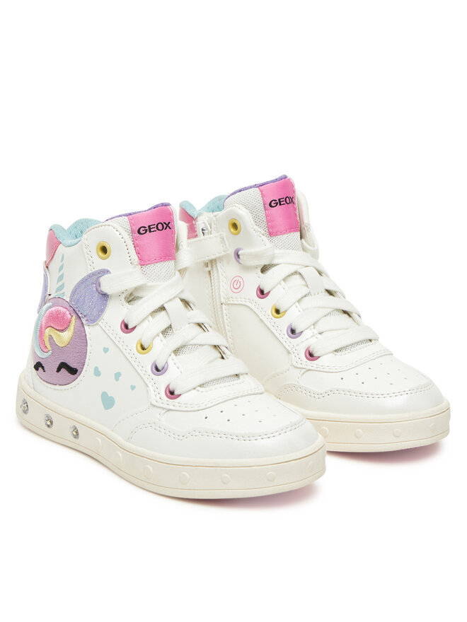 Geox Snīkeri Geox J Skylin J568WD 0NFKN C0653 S Balts