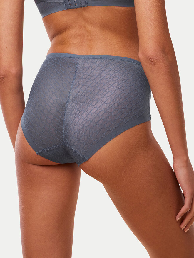 Triumph Triumph Klasične spodnje hlačke z visokim pasom Triumph Signature Sheer Maxi EX 10215936 Modra