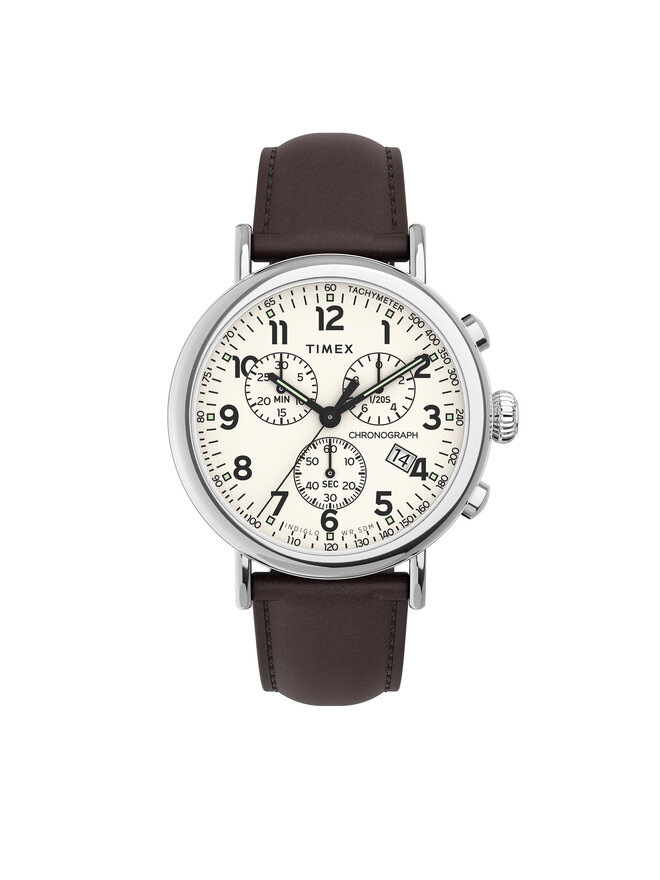 Timex Годинник Timex Standard Chronograph TW2V27600 Коричневий