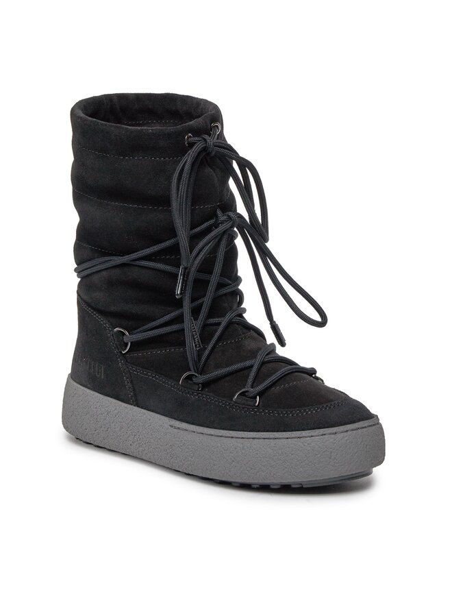 Moon Boot Śniegowce Moon Boot Ltrack Suede 24501100003 Czarny