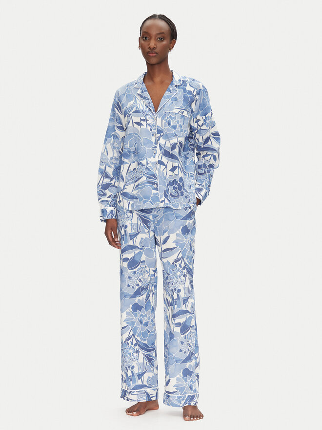 Gap Gap Pyjamahemd 531508-13 Blau Relaxed Fit
