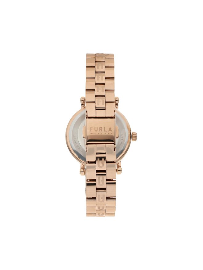 Furla Ρολόι Furla Petite Shape WW00036-MT0000-1G000-1-008-20-CN-W Ροζ χρυσό