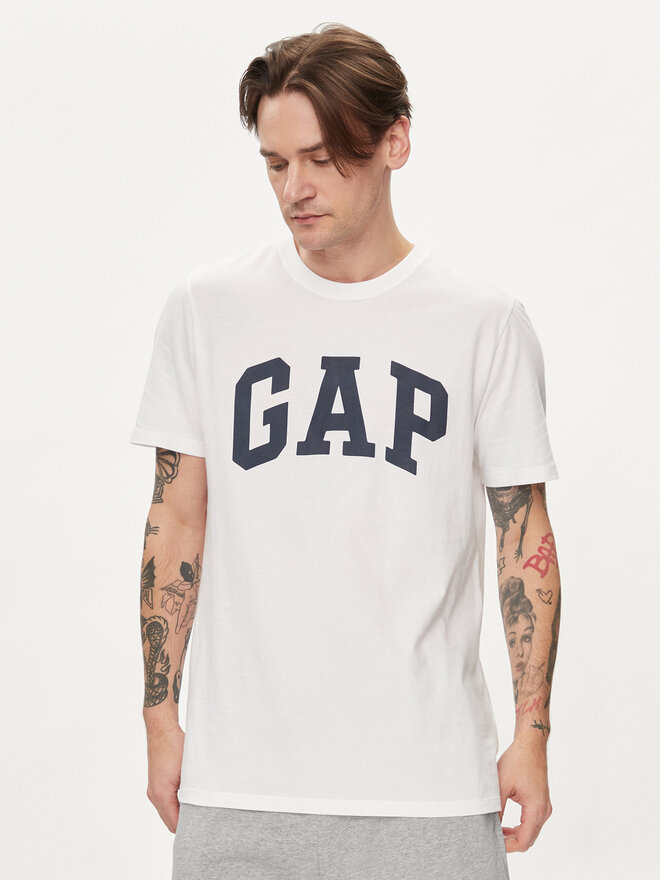 Gap Gap Marškinėliai 856659-03 Balta Regular Fit