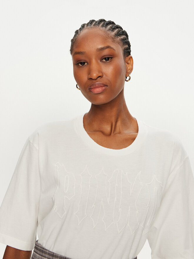 PINKO PINKO Camiseta Scanner 101704 A23W Blanco Relaxed Fit