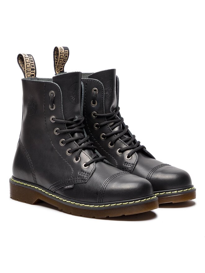 Steel Schnürstiefel Steel 114/KEN/B Schwarz