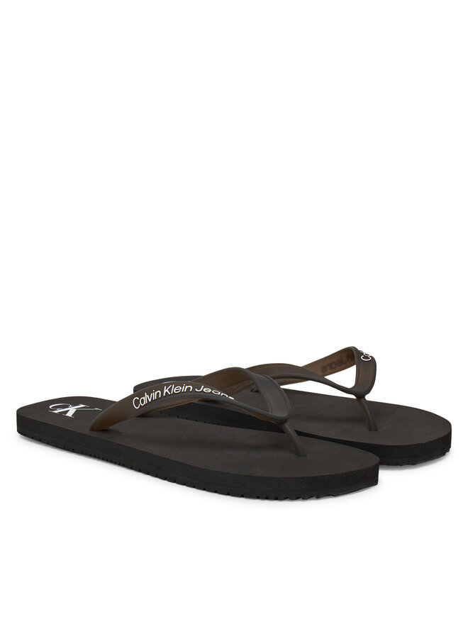 Calvin Klein Jeans Flip-flops Calvin Klein Jeans Beach Sandal Transparent Tpu YM0YM01267 Fekete