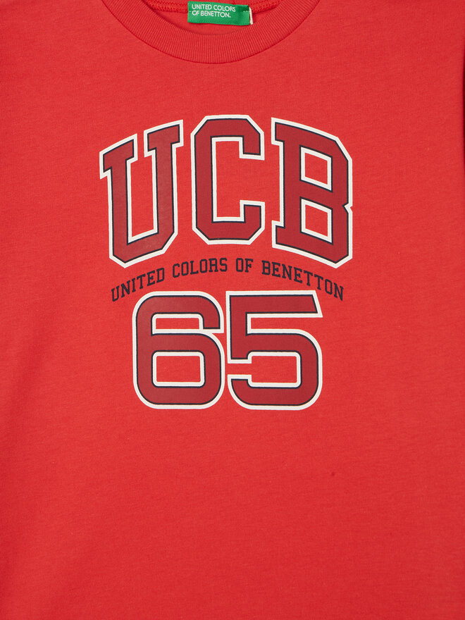 United Colors Of Benetton United Colors Of Benetton Camiseta 3I1XC10OO Rojo Regular Fit