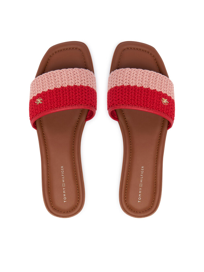Tommy Hilfiger Pantoletten Tommy Hilfiger Th Flat FW0FW09513 Rot