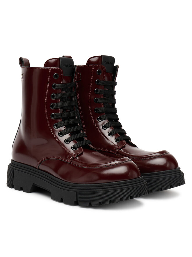 Calvin Klein Schnürstiefeletten Calvin Klein Tronchetto Allacciato V4A5-83132-1453 Dunkelrot