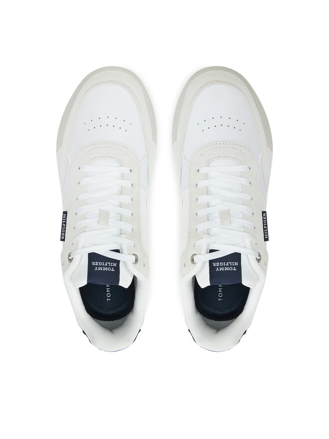 Tommy Hilfiger Snīkeri Tommy Hilfiger Retro Runner Mix Rwb FM0FM05371 Balts