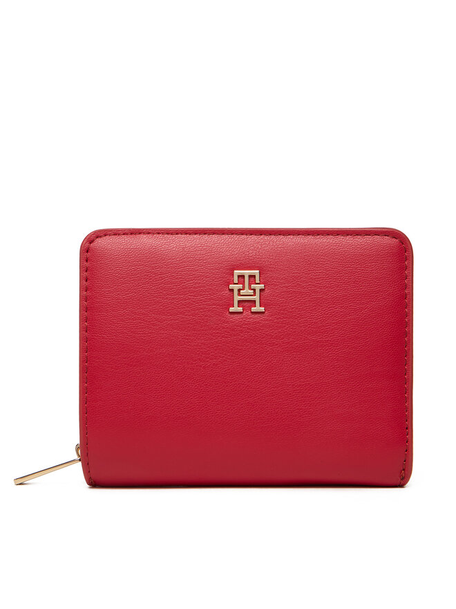 Tommy Hilfiger Pequeña cartera de mujer Tommy Hilfiger Th Icon Med Za Flap AW0AW17742 Rojo