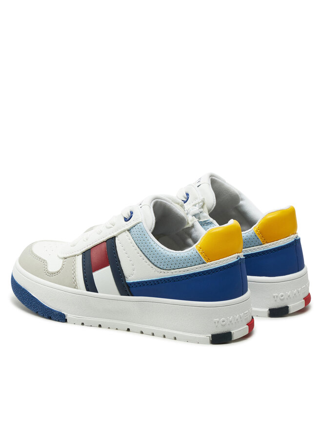 Tommy Hilfiger Sneakersy Tommy Hilfiger Flag Low Cut Lace-Up Sneaker T3X9-33863-1269 M Biały