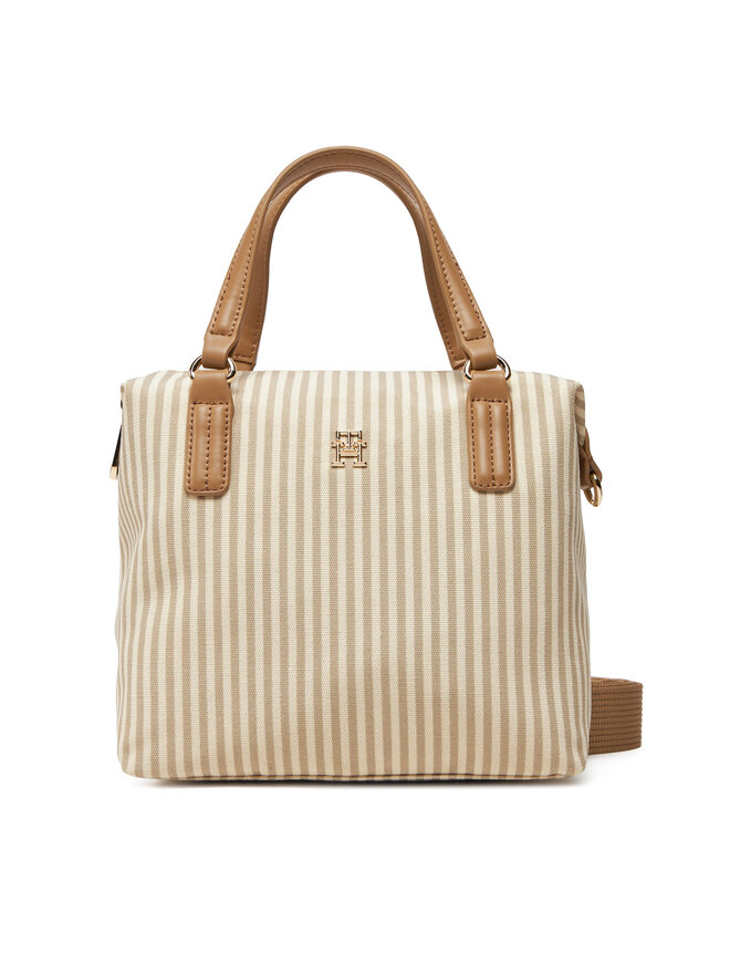 Tommy Hilfiger Torebka Tommy Hilfiger Poppy Summer Small Tote AW0AW17202 Beżowy