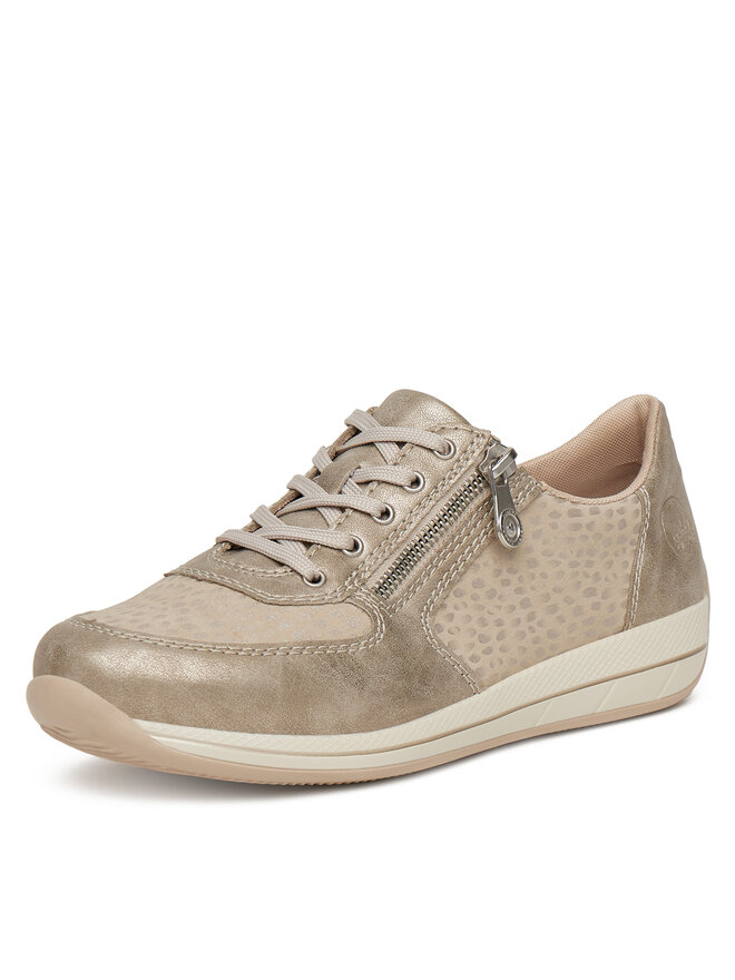 Rieker Sneakersy Rieker N1112-60 Złoty