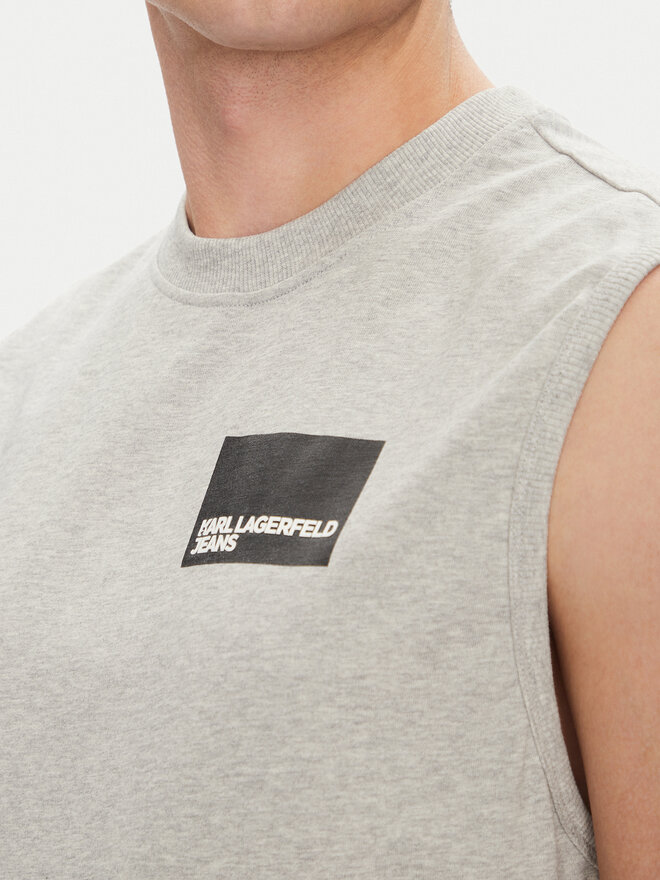 Karl Lagerfeld Jeans Karl Lagerfeld Jeans Tank top marškinėliai A2M17053 Pilka Relaxed Fit