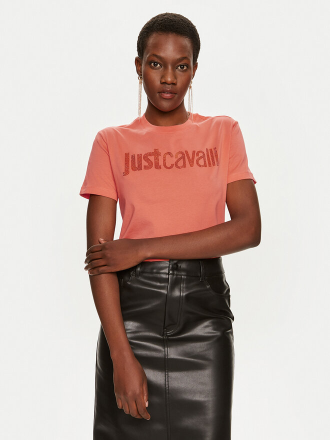 Just Cavalli Just Cavalli T-Shirt 76PAHE03 Rosa Regular Fit