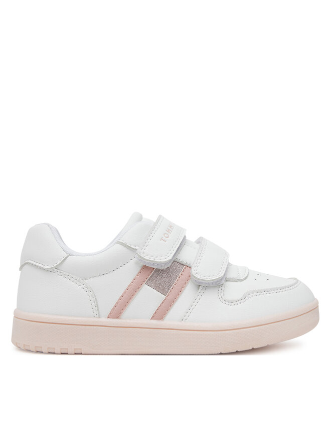 Tommy Hilfiger Sneakers Tommy Hilfiger Flag Low Cut Velcro Sneaker T1A9-33730-1439 S Weiß