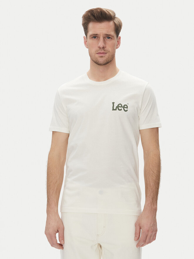 Lee Lee Póló Medium Wobbly 112364535 Fehér Regular Fit