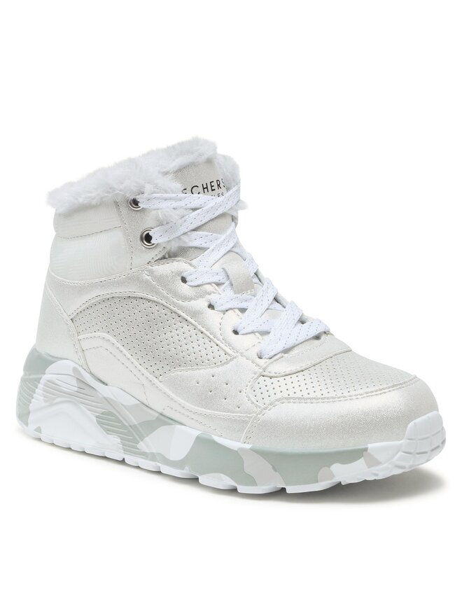 Skechers Tenisice Skechers Uno Lite Camo Dazzle 310485L/SLGY Srebrna