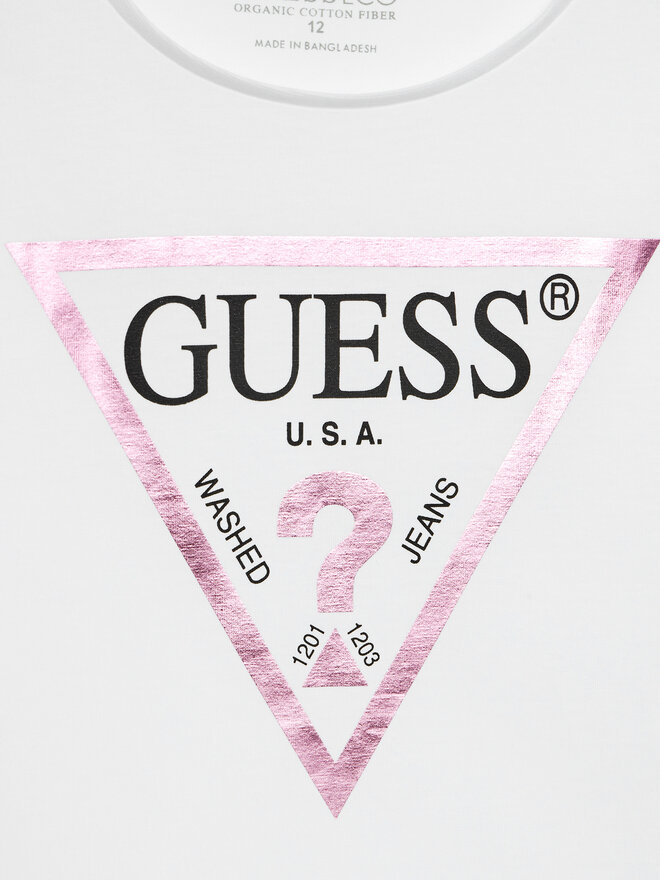 Guess Guess Marškinėliai J73I56 K8HM0 Balta Regular Fit