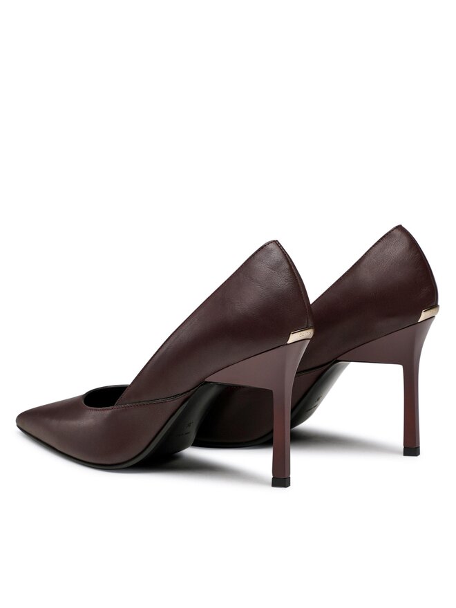 Calvin Klein Обувки на ток Calvin Klein Geo Stiletto Pump 90 HW0HW01346 Кафяв