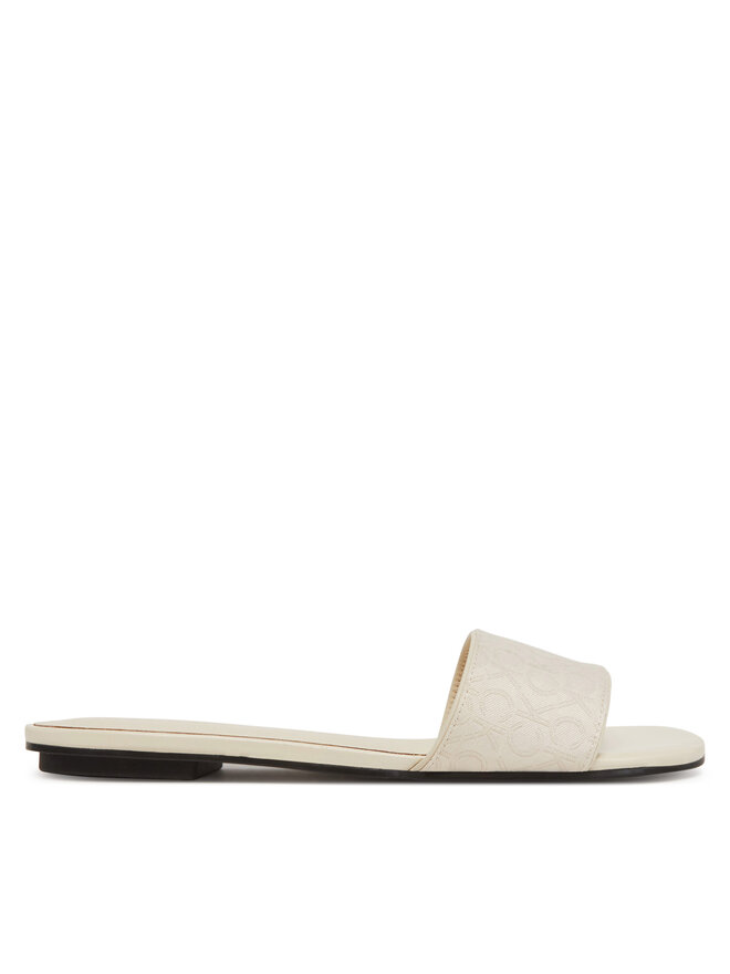 Calvin Klein Nazouváky Calvin Klein Flat Slide Jacq HW0HW02388 Écru