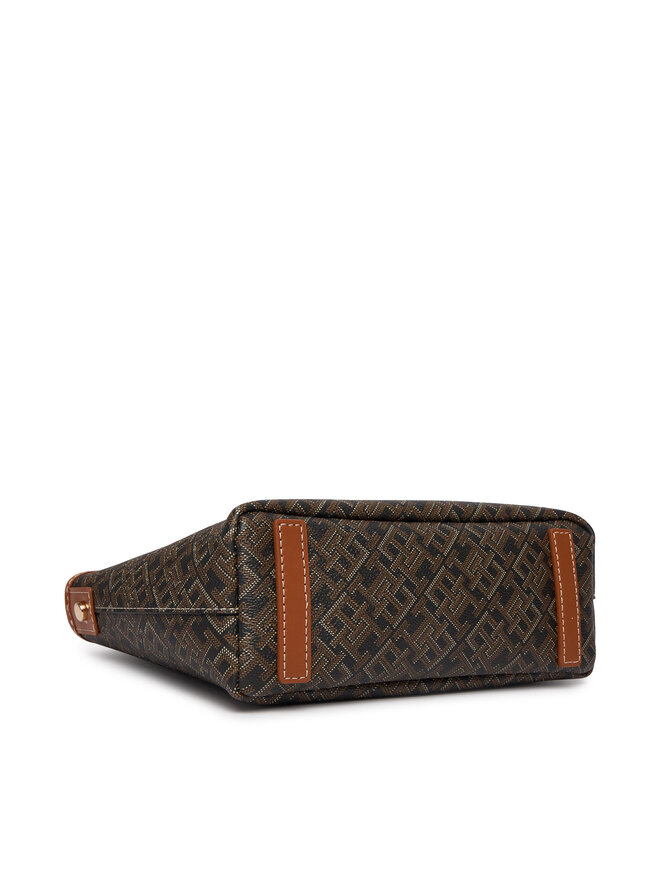 Tommy Hilfiger Handtasche Tommy Hilfiger Th Monoplay Mini Tote Le AW0AW18848 Schwarz
