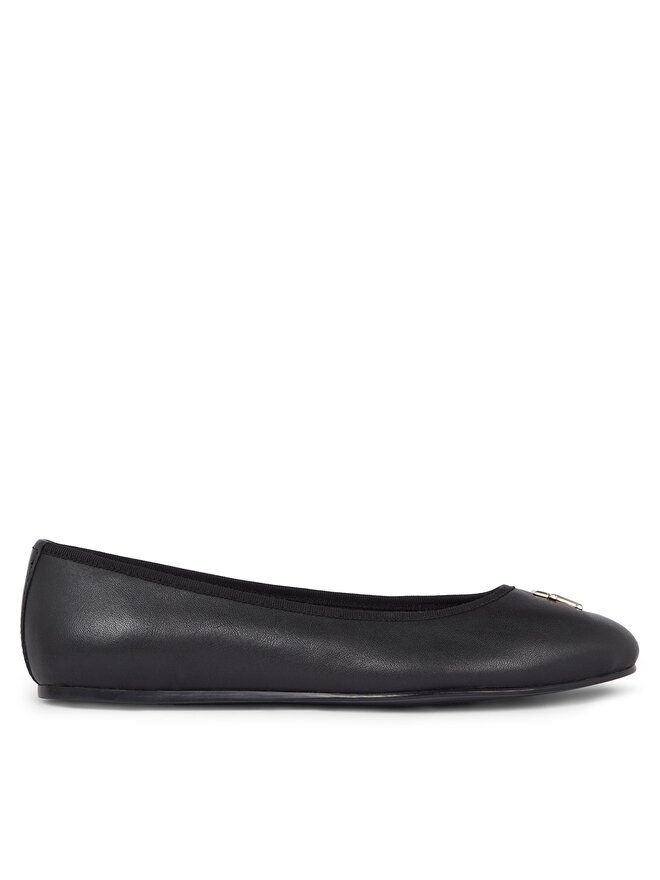 Tommy Hilfiger Balerina Tommy Hilfiger Th Leather Ballerina FW0FW07712 Fekete