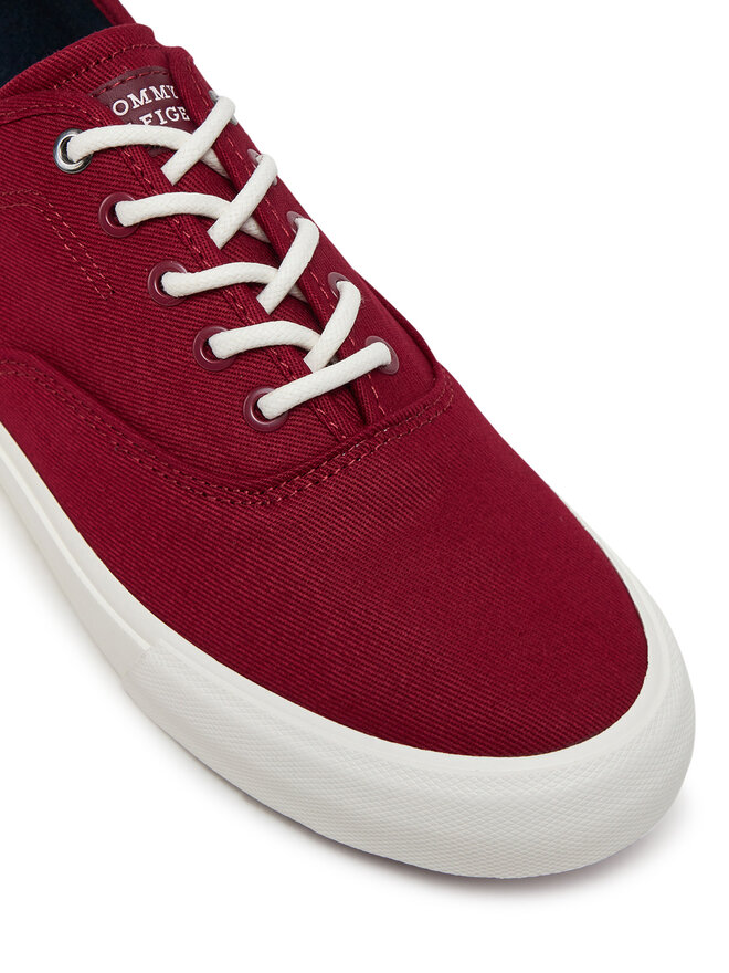 Tommy Hilfiger Teniszcipő Tommy Hilfiger Hi Vulc Oxford Twill FM0FM05400 Piros
