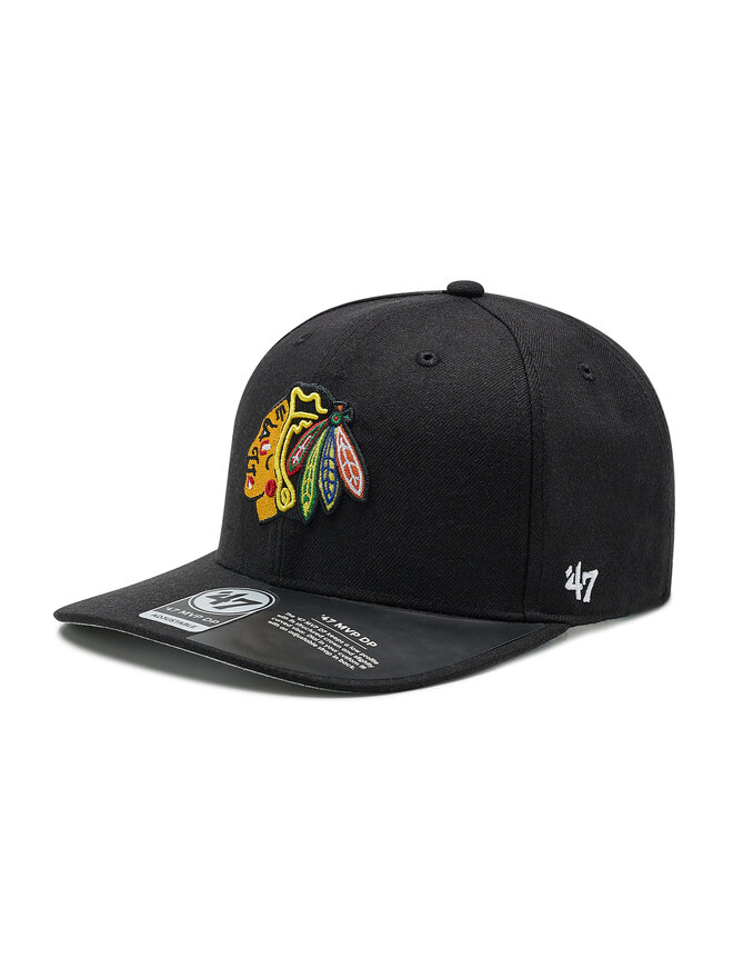 47 Brand Gorra con visera 47 Brand Nhl Chicago Blackhawks H-CLZOE04WBP-BKB Negro