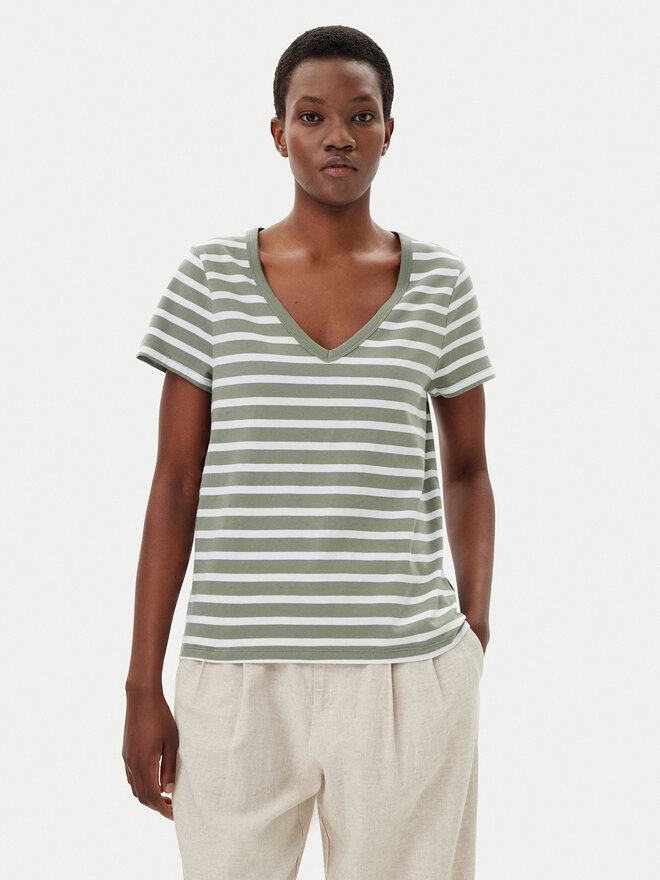 Gap Gap Camiseta 721625-01 Verde Regular Fit