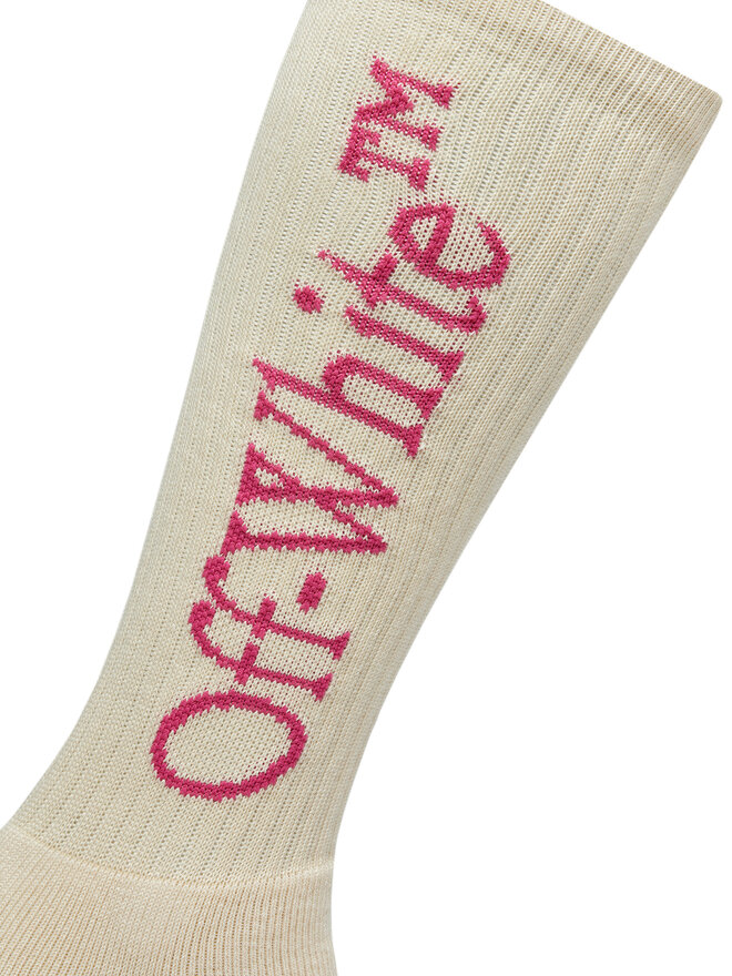 Off-White Calcetines altos para hombre Off-White OWRA003S23KNI0010432 Écru