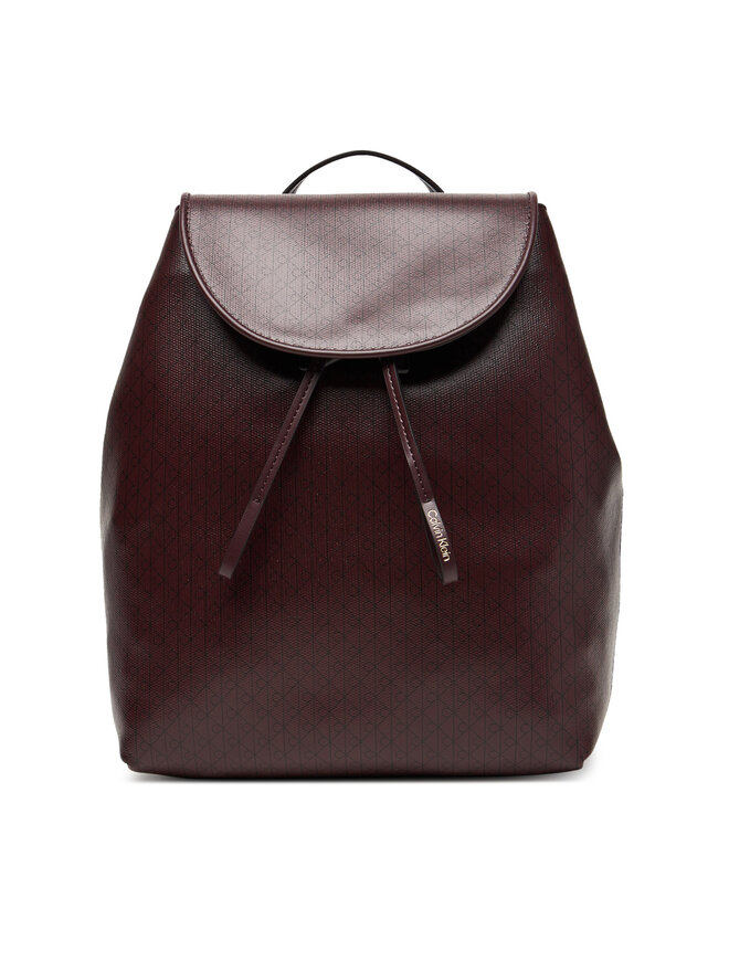Calvin Klein Mochila Calvin Klein Emblem Aop Flap Backpack LV04F3271G Guinda/burdeos