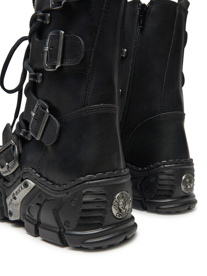 NEW ROCK Schnürstiefel NEW ROCK M-IMPACT013-S1 Schwarz