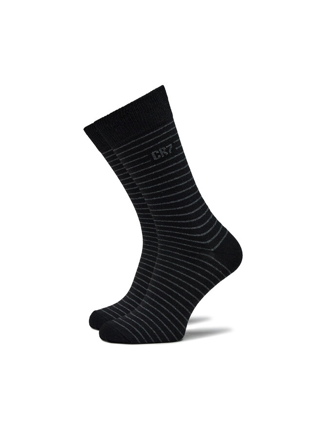 Cristiano Ronaldo CR7 7 pares de calcetines altos para hombre Cristiano Ronaldo CR7 8190-80-9000 Negro