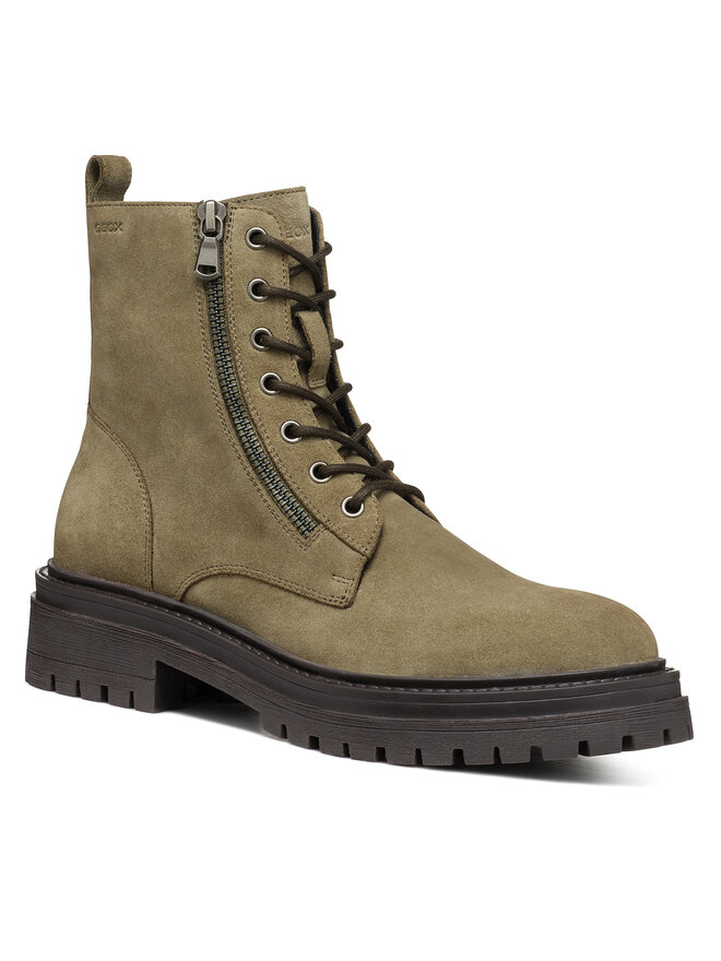 Geox Polokozačky Geox D Iridea D16HRF 00022 C3704 Khaki