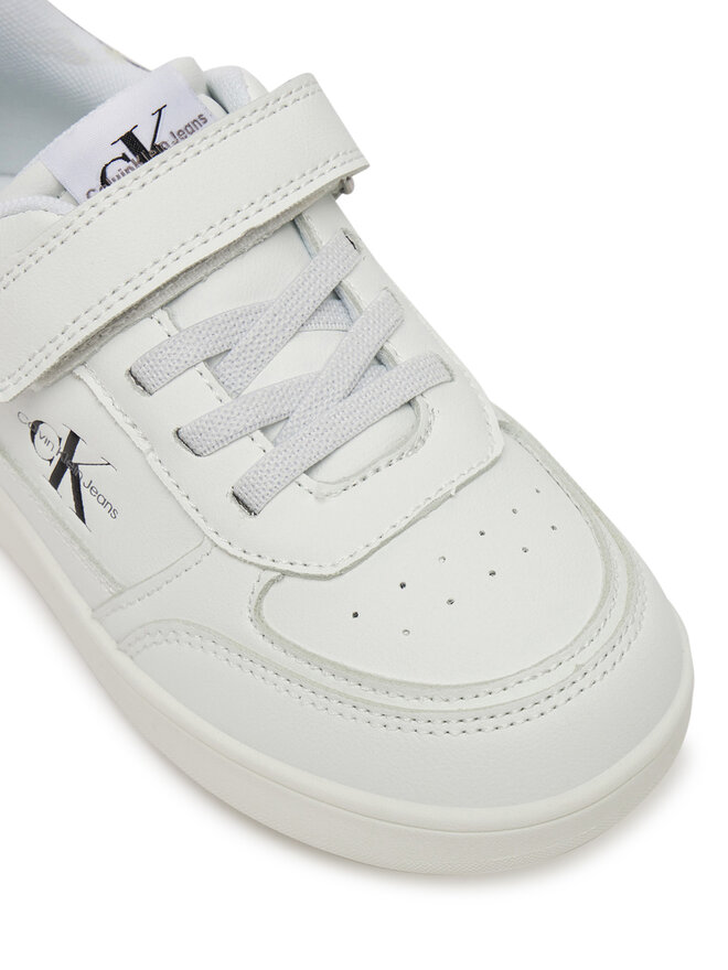 Calvin Klein Jeans Sneakersy Calvin Klein Jeans Low Cut Lace-Up/ Velcro Sneaker V1X9-82077-1355 S Biały