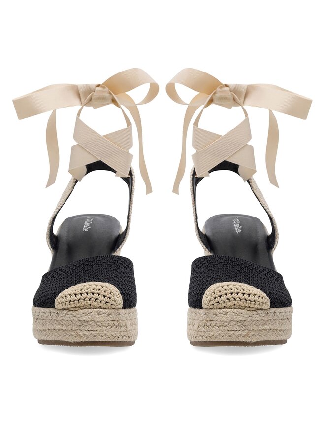 DeeZee Espadrilky DeeZee WS2509-001 Čierna