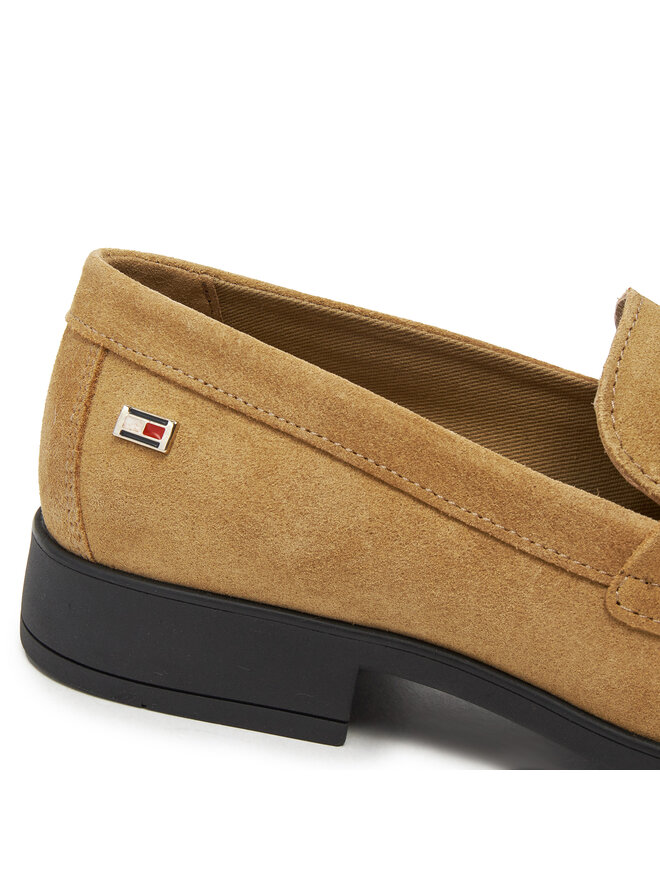 Tommy Hilfiger Lordsy Tommy Hilfiger Flag Suede Classic Loafer FW0FW08221 Khaki