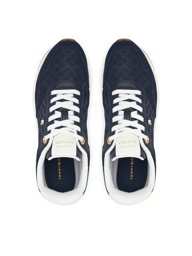 Tommy Hilfiger Sneakers Tommy Hilfiger Th Runner Suede Monogram FW0FW09620 Dunkelblau